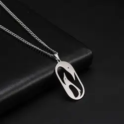 Cazador Animal Penguin Pendant Necklace for Women Mother Kids Family Choker Stainless Steel Jewelry Mother Day Gift Wholesale