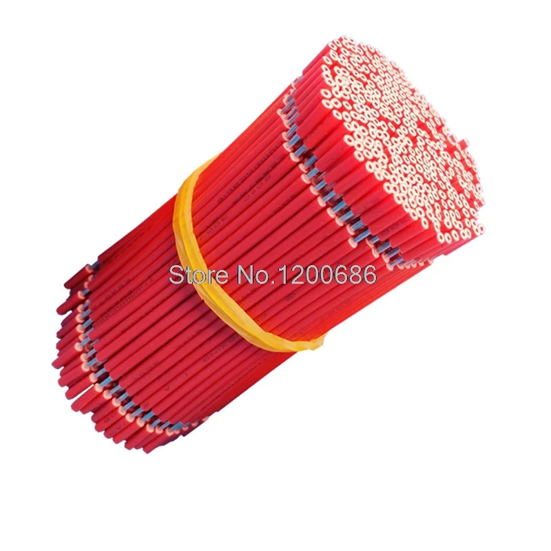 40CM 5 mm half strip off UL 1007 24AWG red flexible 20piece/lot 24 AWG PVC insulated Wire Electric cable, LED cable,