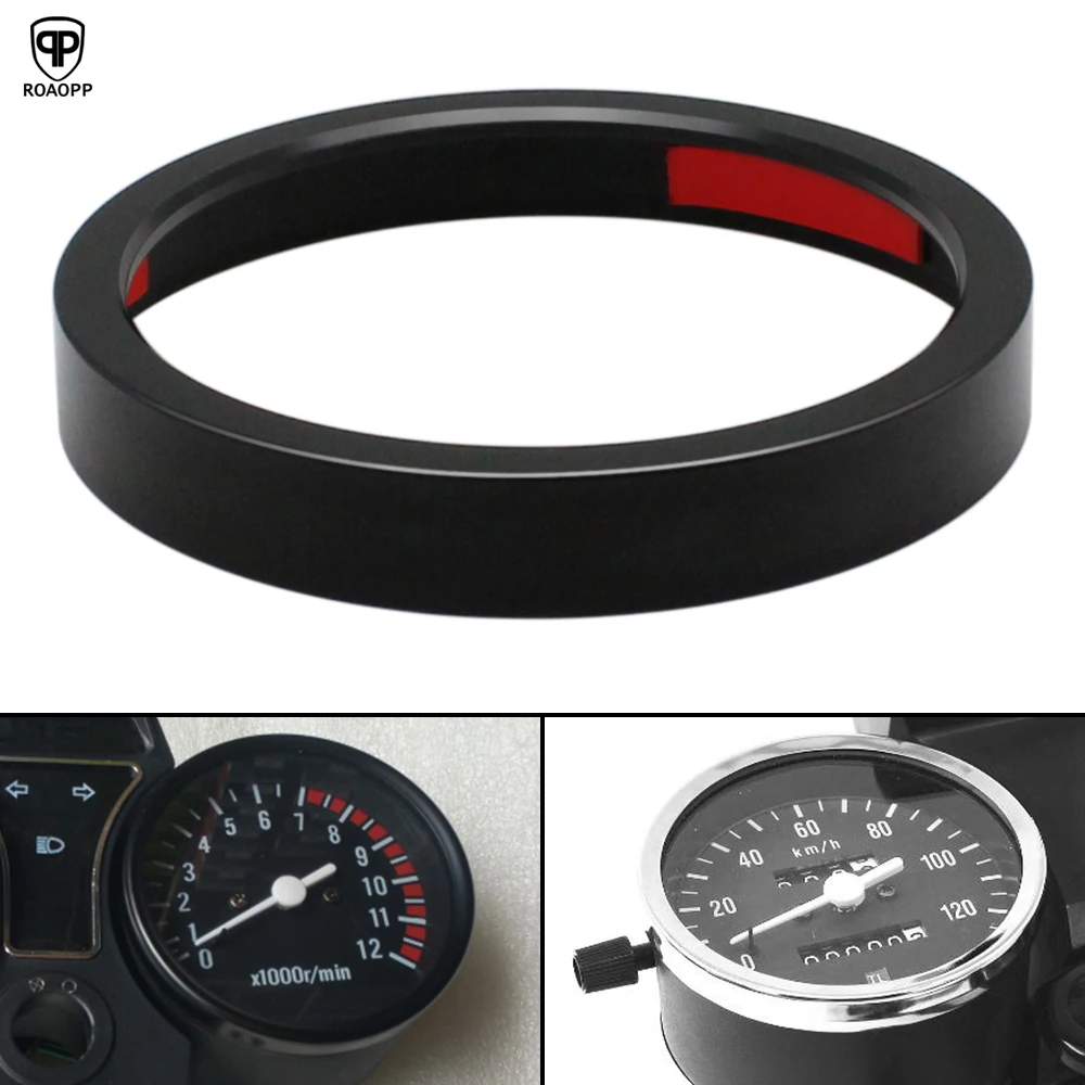 

ROAOPP Black Chrome Motorcycle Speedometer Trim Bezel Trim Ring Aluminum For Harley Sportster 883 1200 Dyna Street Bob Low Rider