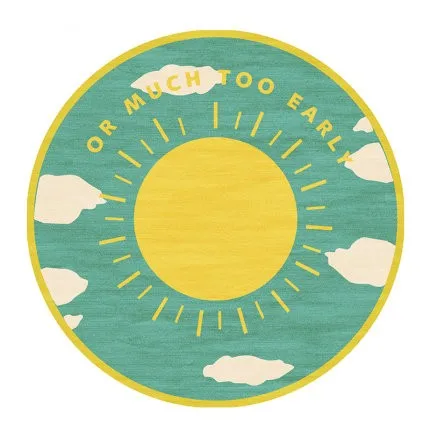 Round Cartoon Carpet with Rain Bow, Round, Lovely Bedside, Non-Slip, Sitting Room, Bedroom, Decorative Floor Mat