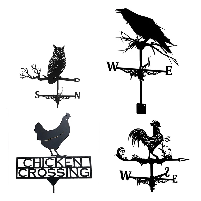 

Farmhouse Stainless Weather Vane Roof Mount,Wind Direction Indicator Kit Outdoor Metal Bracket Weather Vane Outdoor Garden Decor