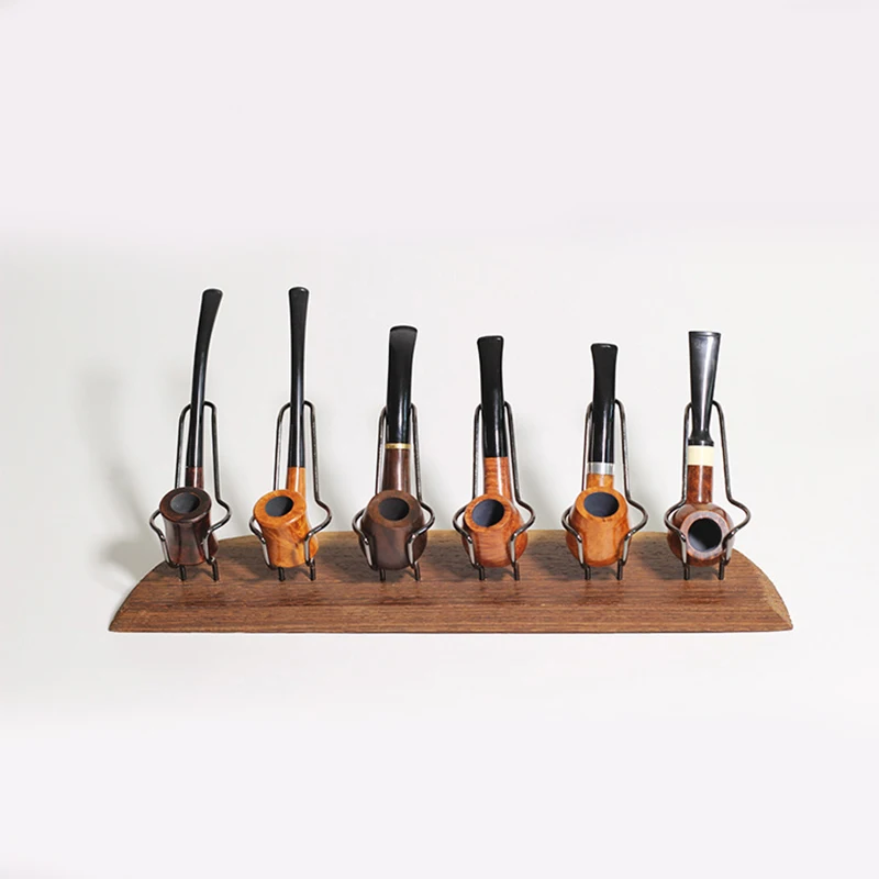 Upscale Smoking Pipes Display Stand Holds 5 Pipes Wooden Pipe Rack Tobacco Pipe Smoking Pipes Holder Rack For Tobacco Pipe