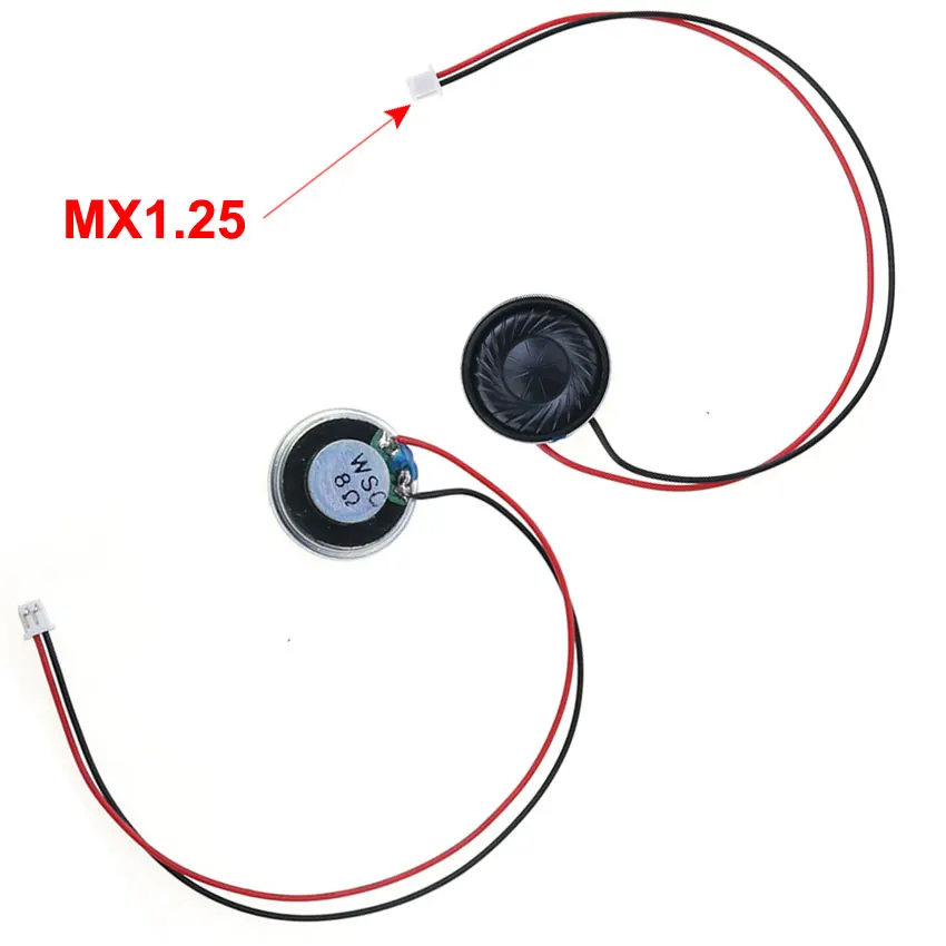 YuXi-altavoz 8R de 1 W, bocina de 8 ohmios y 1 vatios con Terminal 1,25 254, Cable Dupont de 20mm, 23mm, 26mm, 32mm y 36mm de diámetro