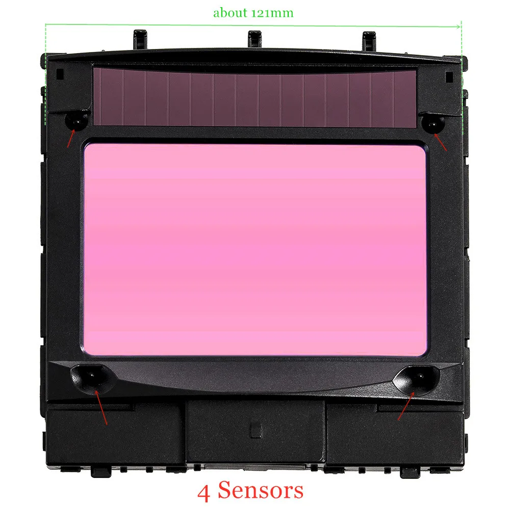 Welding Filter View Size 100x65mm (3.94x2.56in) Solar 4 Sensors Auto Darkening 1111 Full Range Shade 4(3)-13 for Welding Helmets