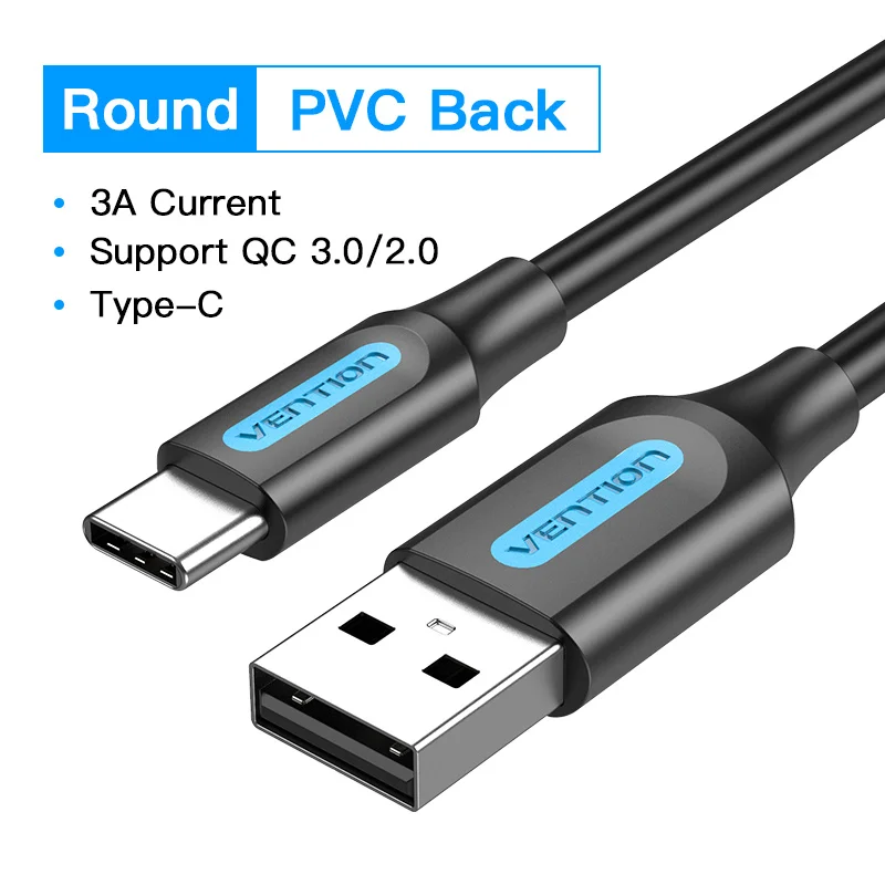 Кабель Vention USB Type-C 3A для быстрой зарядки и передачи данных — фото товара