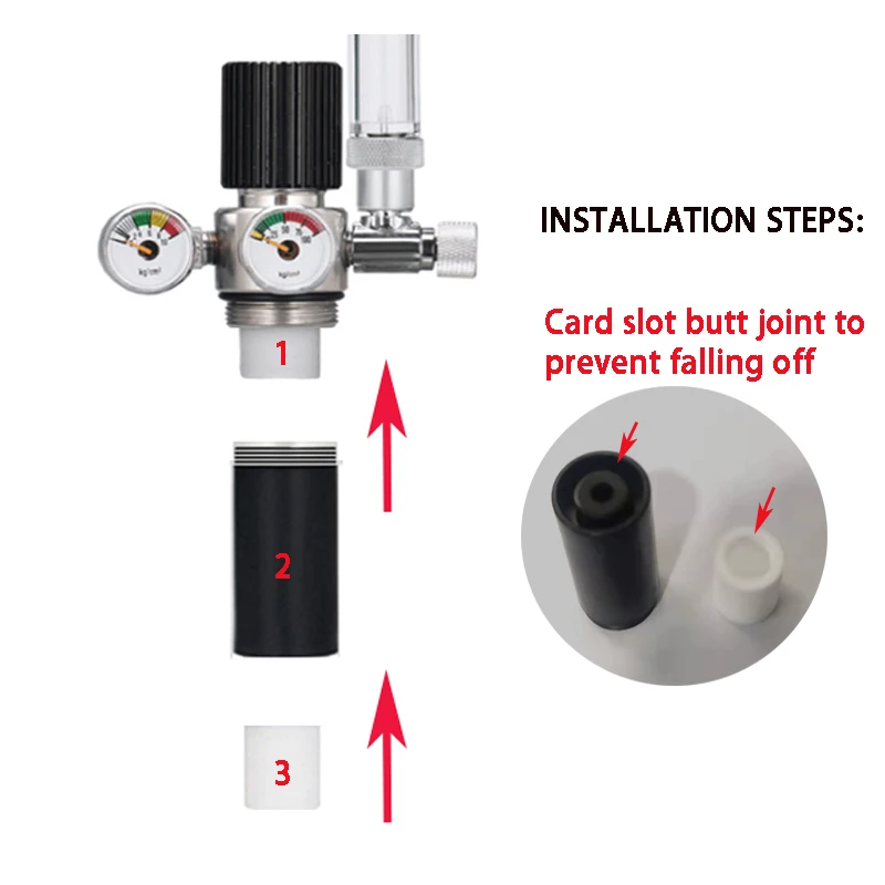 ZRDR Aquarium CO2 Cylinder Generator Filter Element Filter Pipe Fitting CO2 Regulator Control Valve Replacement Parts