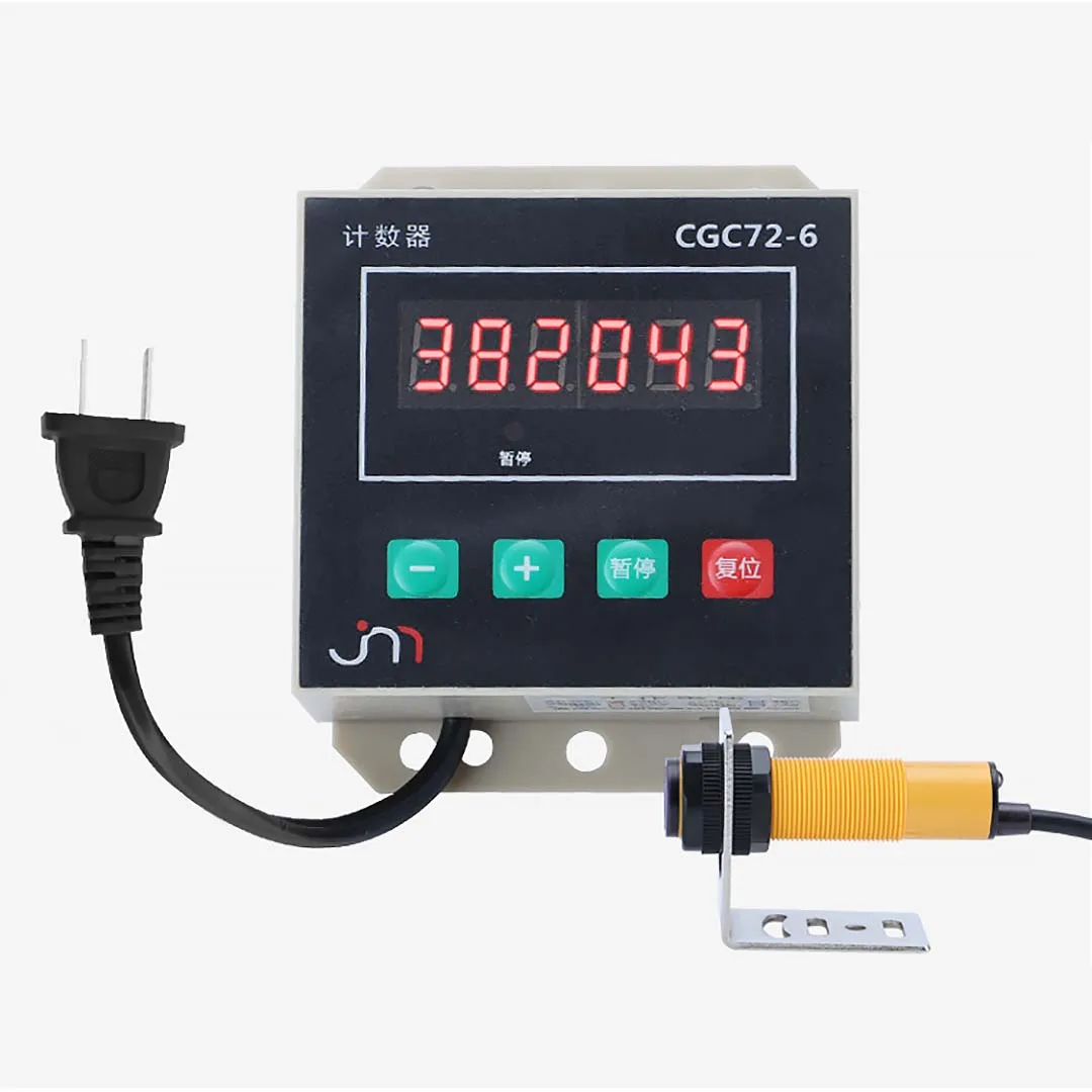 DC24V Electronic Digital Display Counter with Conveyor 504/604/704mm Infrared Induction Counting Industrial Punch Count