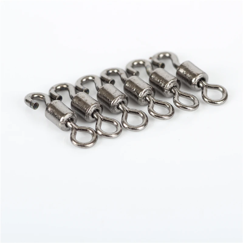 20pcs Opening 8 Shape Swivel Single Hook Swivel  Pin High Quality Alloy Copper Solid Connector Rings Fishing Tackle Accessory