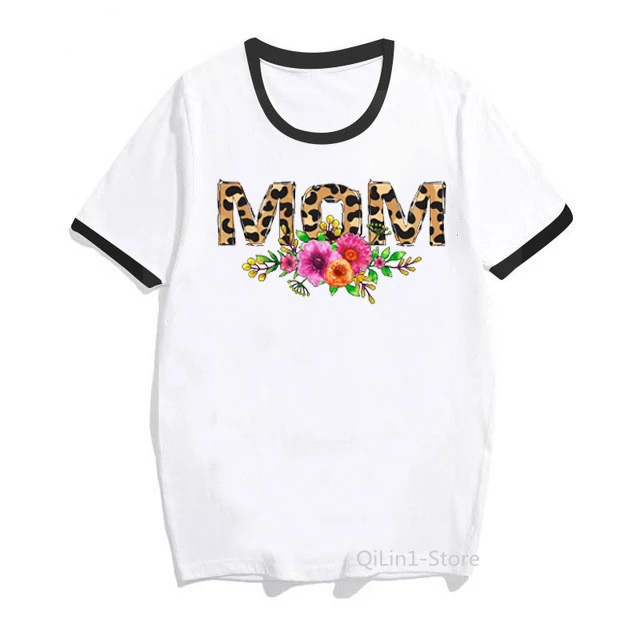 

Watercolor Blessed Mimi Letter Print T-Shirt Women Super Mom Tshirt Femme Mother'S Day Gift T Shirt Female Harajuku Shirt