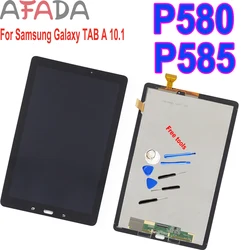 For Samsung Galaxy TAB A 10.1 2016 SM-P580 P580 P585 LCD Display Touch Screen Digitizer Glass Assembly Replacement + Free Tools