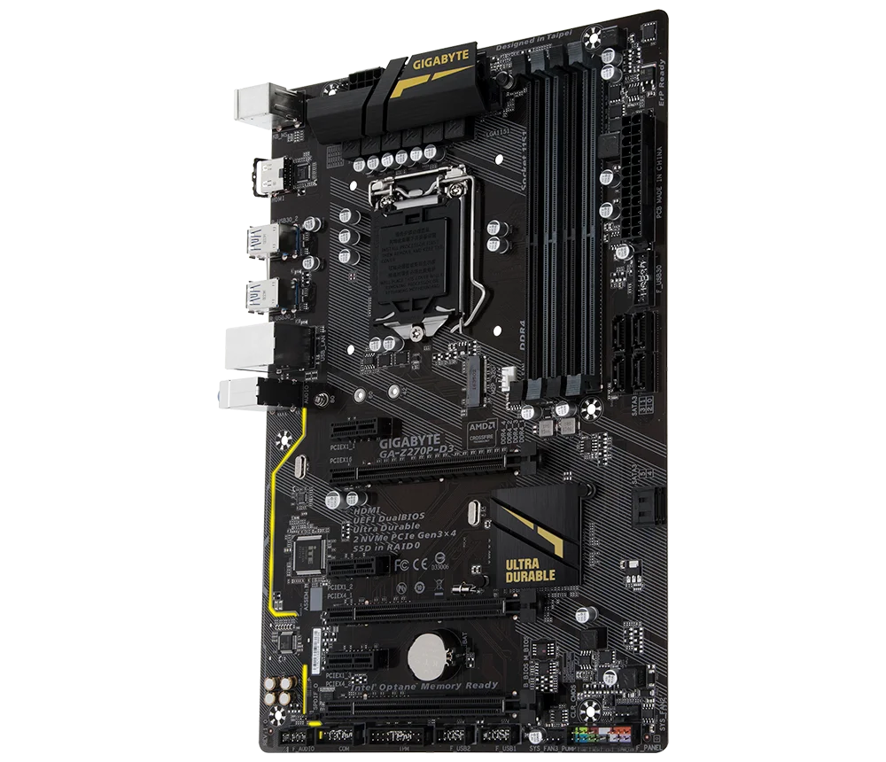 GIGABYTE GA Z270P-D3 Motherboard DDR4 LGA 1151 DDR4 For Intel Z270 64GB USB3.1 HDMI Desktop Mainboard