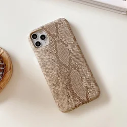 Snake skin hard design case for iphone 14 phone case for iphone 15 Pro Max 13Pro 13 cover python scales matte coque luxury shell