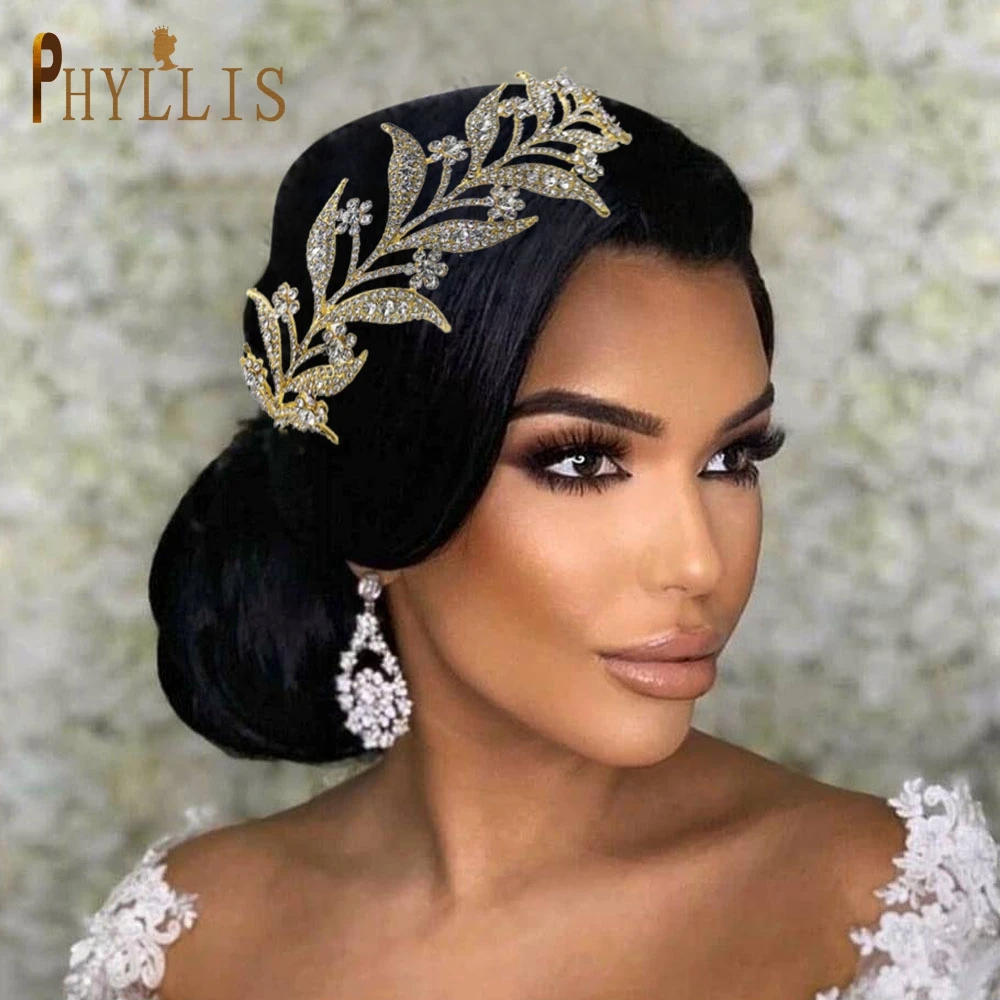 A25 Luxus Braut Haar Zubehör Kristall Hochzeit Stirnband Frauen Tiara Strass Braut Kopfschmuck Mode Partei Haar Ornamente