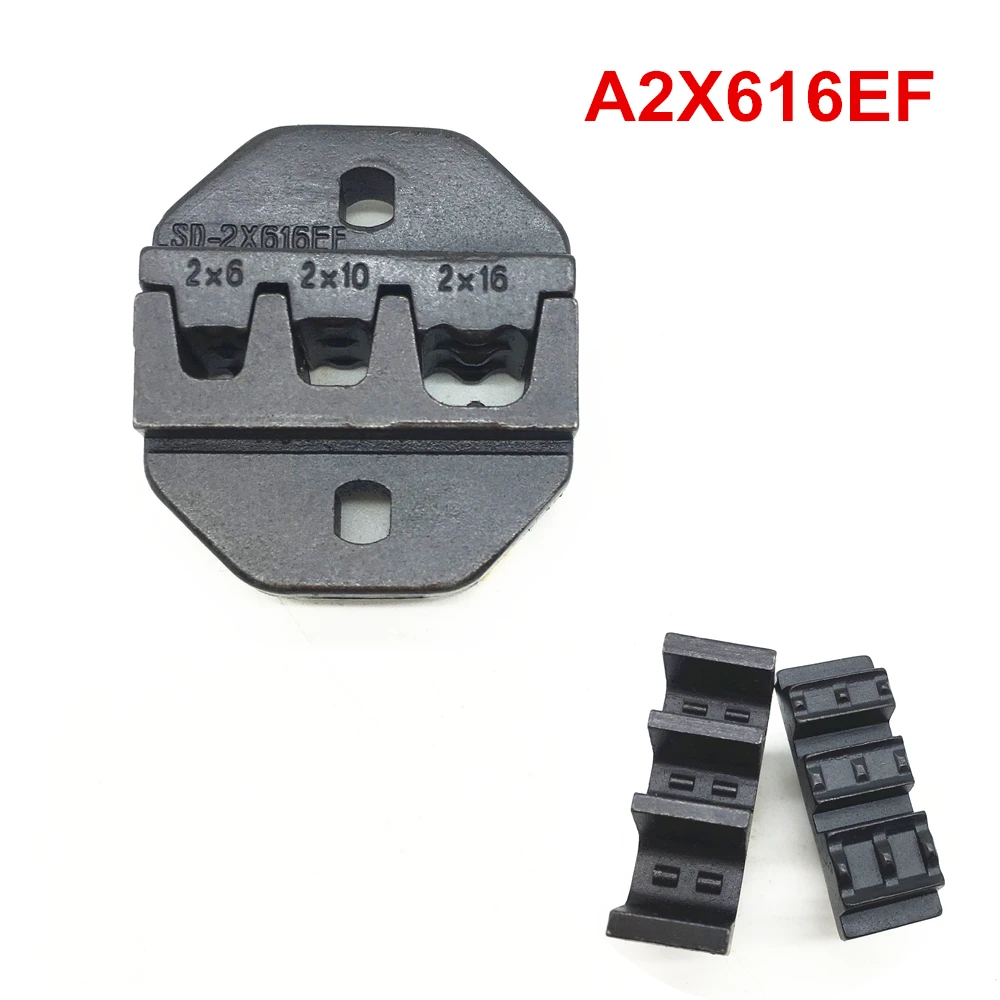 Crimping jaws die set A2X616EF for double twin cable ferrules terminals 10-6AWG 2*6-16mm2