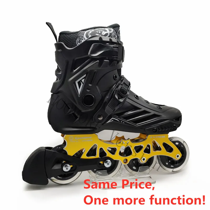 4 wheels Inline Skates Shoes 3X110mm Multiple Functional Skate Base Black White 4X80mm 3X110 Slalom FSK Speed Road Street ILQ11