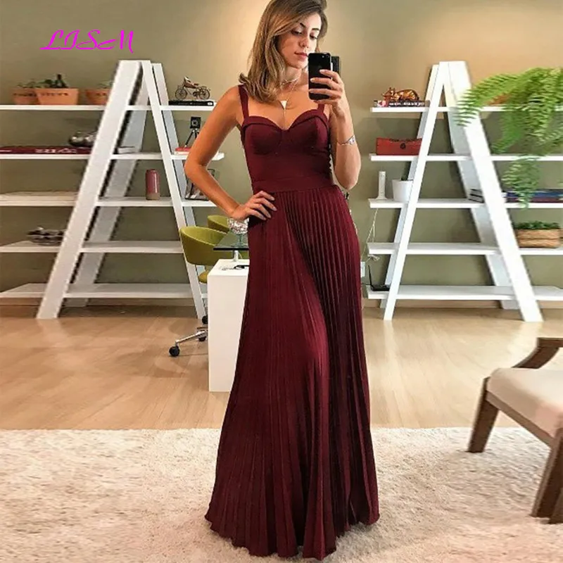 Long Evening Dress 2022 Party Gown Ruched Elegant Formal Dresses Vintage Side Slit Custom Made Vestidos Elegantes