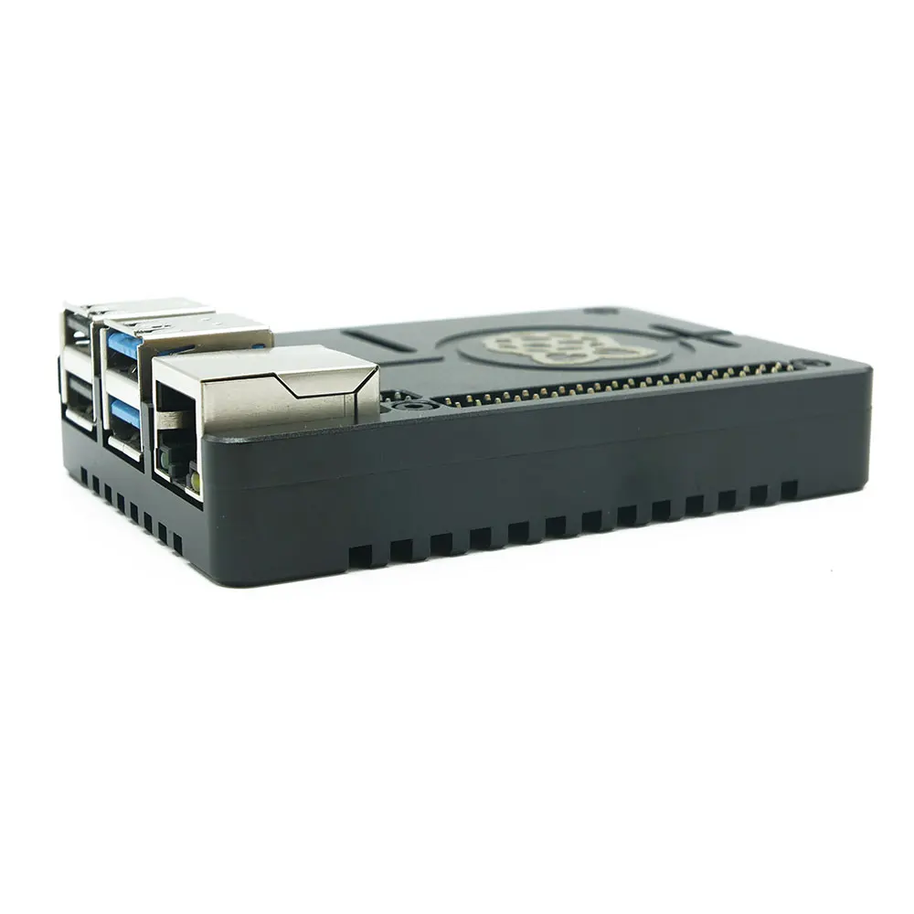 Raspberry Pi 4 Aluminum Alloy Case Ultra-thin CNC Metal Shell Passive Cooling Black Enclosure Box for Raspberry Pi 4 Model B