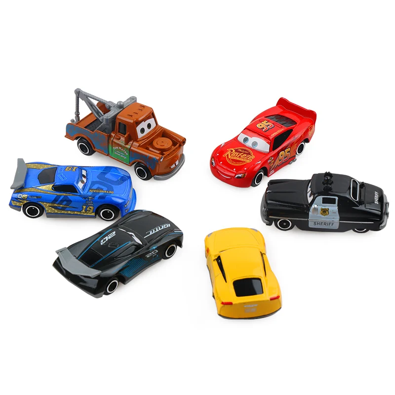 Disney Pixar-Coche de juguete de Metal fundido a presión para niños, modelo de coche 3, Rayo McQueen, Jackson Storm, tío Mack, camión 1:55, regalo