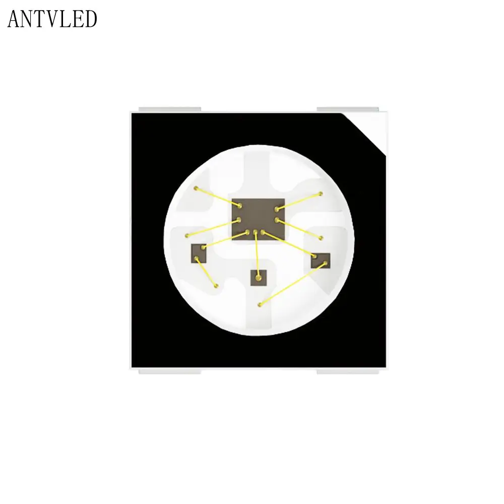 10-1000PCS WS2812B RGB LED 칩 5050SMD , WS2812 개별적으로 주소 지정 가능한 칩 픽셀 흑백 PCB DC5V