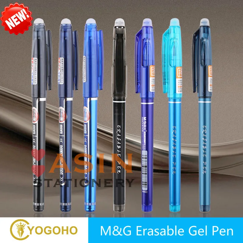 

M&G Ergonomic Anti-bacterial Erasable Pen 0.5mm Gel Pen Erasable Pens black blue crystal blue with eraser gelpen School Supplies