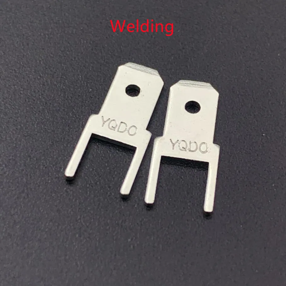 500PCS/1Lot Male Lug Car Connector Circuit Board Plug-in Wiring Crimp Terminal Flag/Square/Welding/Crimping 2.8 4.8 6.3MM