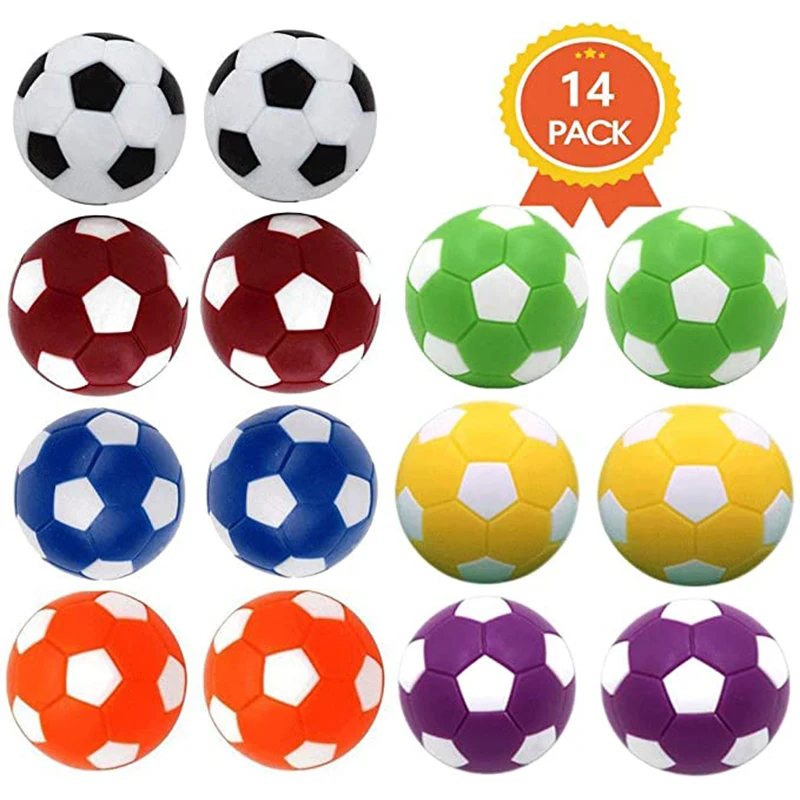 

14Pcs 36mm Table Soccer Football Replacement Balls Resin Mini Colorful Official Tabletop Game Ball Indoor Entertainmen Footballs