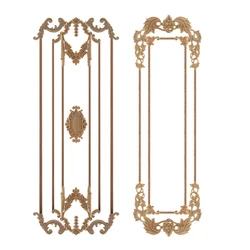 VZLX Exquisite Unpainted Long Leaves Rubber Furniture Decoration Accessories Doors Wood Figurines Wood Decal Wood Applique NEW