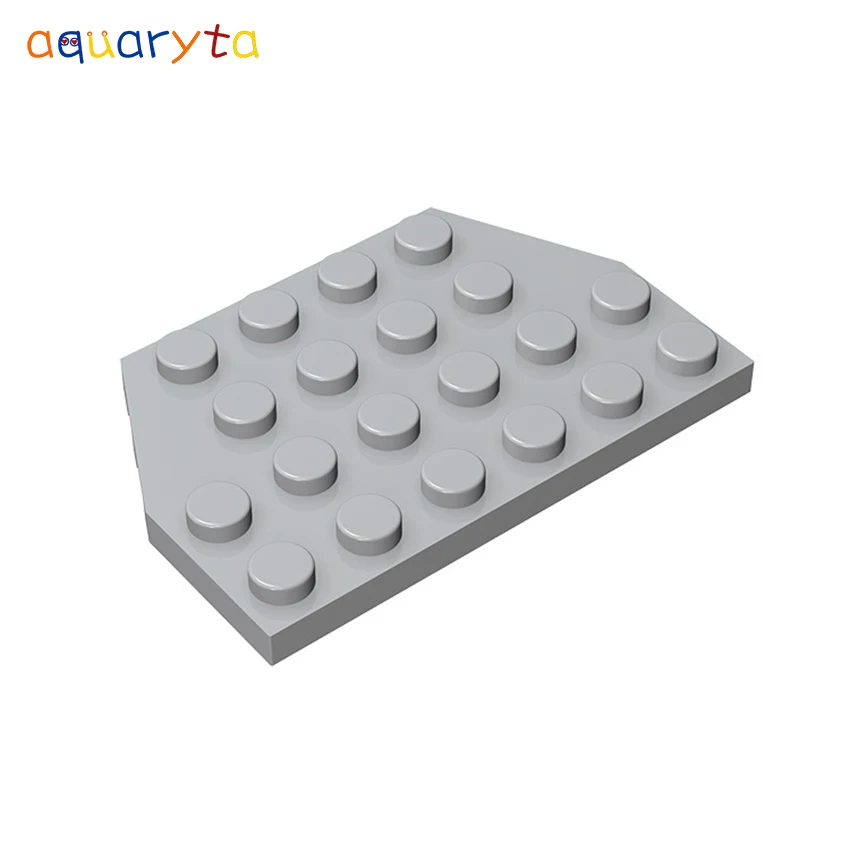 

Aquaryta 20pcs Plate Wedge 4x6 Cut Corner Building Blocks Part Moc Compatible with 32059 DIY Creativity Education Toys for Teens