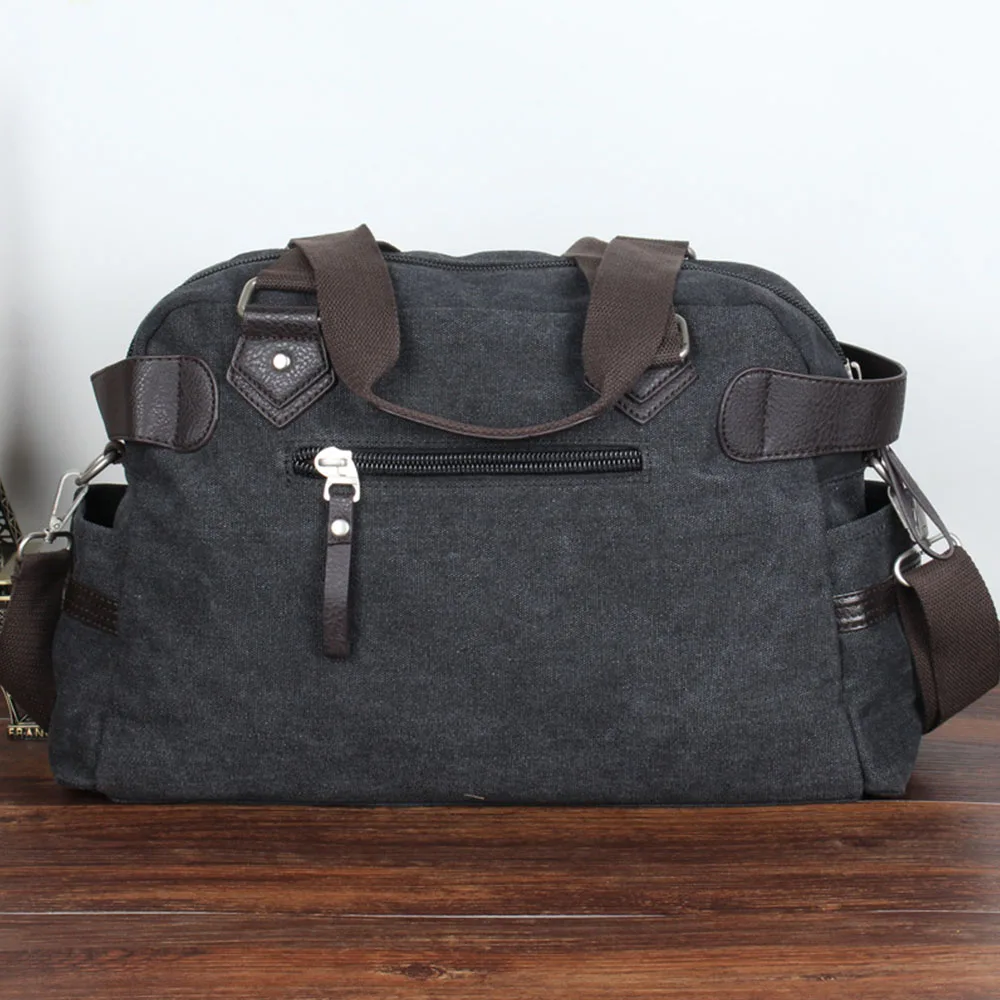 Bolso de mano Retro inglés para hombre, bandolera grande de lona, de viaje, XA45C