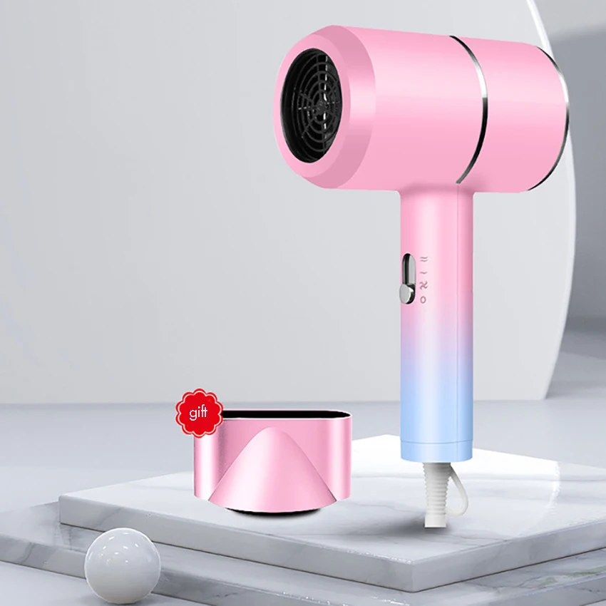 800W asciugacapelli anione aria acqua, asciugacapelli a basso rumore per la cura dei capelli, 3 velocità, potente caldo/freddo vento asciugacapelli asciugatura rapida