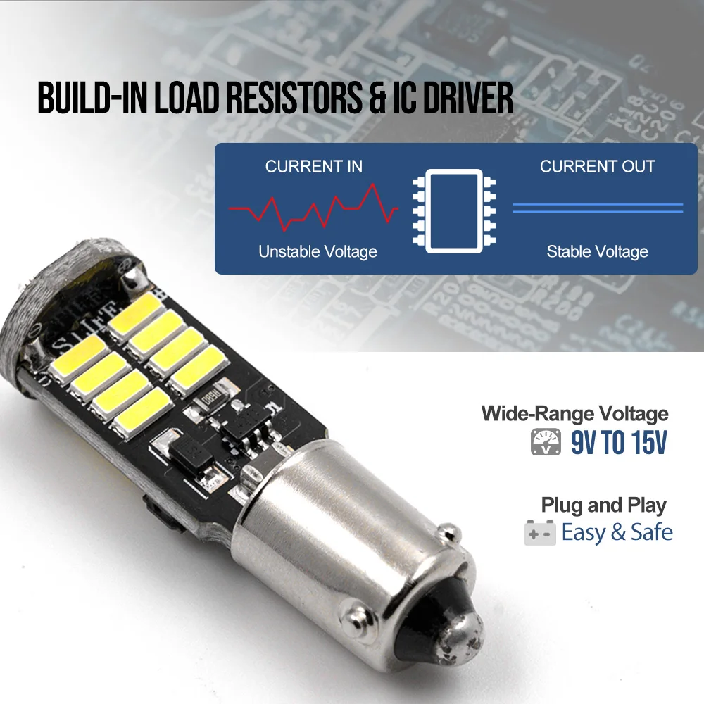 For BMW 5 Series G30 G31 M5 F90 3 Series F30 F31 F34 M3 F80 Canbus BAY9S  H21W LED Reverse Light Bulb Car Backup Lamp No Flicker