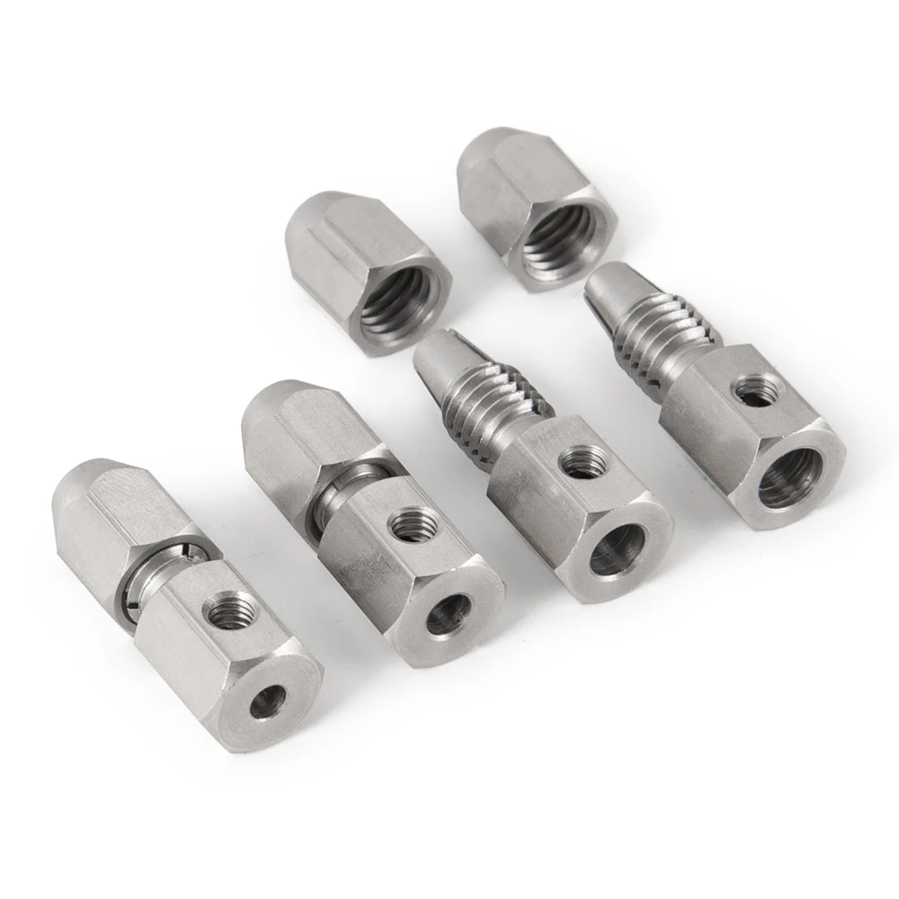 AXSPEED 4PCS RC Boat Flexible Coupling 3.17mm/4mm/5mm/6mm CNC Stainless Steel Flex Collet Coupler