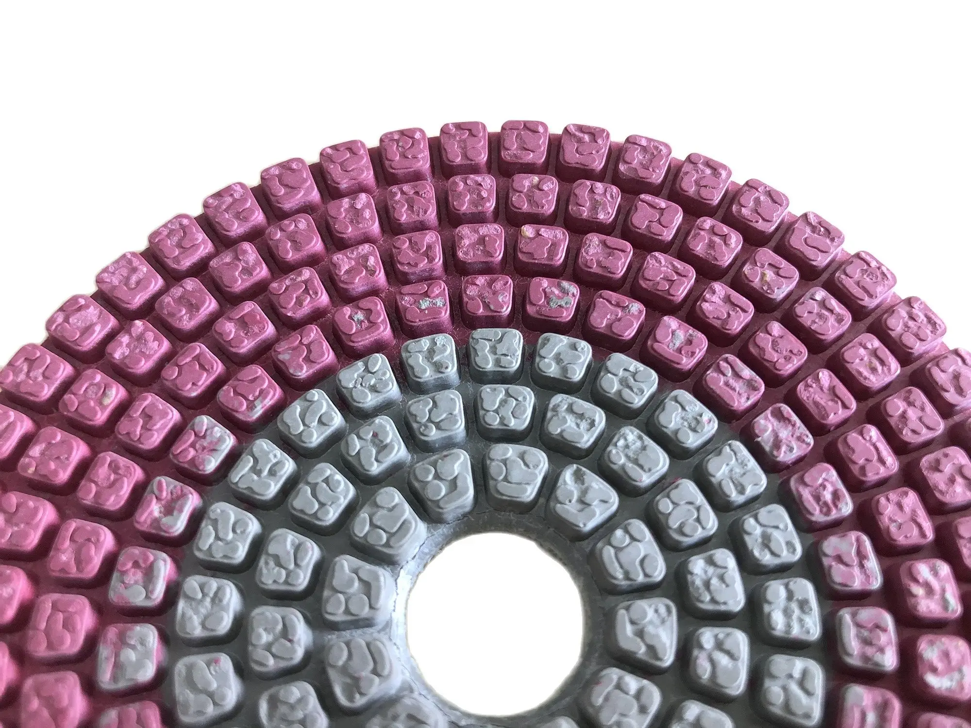 4Inch 100Mm 2-Warna Diamond Wet Polishing Pad Abrasive Grinding Disc untuk Poles Batu Marmer Granit Terrazzo Lantai Beton