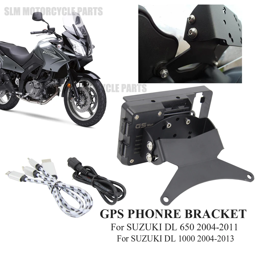 NEW Motorcycle GPS Navigation Mobile Phone Handlebar Bracket Adapter For SUZUKI VStrom 1000 650 DL 1000 DL 650 V-Strom