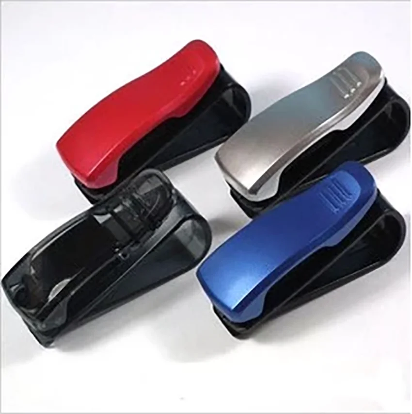 Car Sun Visor Glasses Collection Clip Sunglasses Ticket Receipt Card Storage Holder Rack Auto Accessories