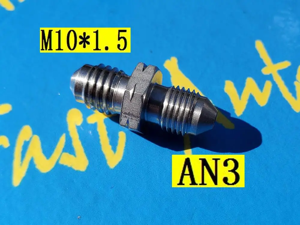 Stainless Steel male M10 P1.5  M10X1.5 to an3 an-3 3/8