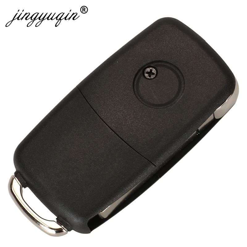 jingyuqin 2BTN Flip Remote Car Key Fob For VW Bora Golf Polo Passat Touran Seat Skoda 434MHz ID48 Chip 1J0959753AG/ 1J0959753CT