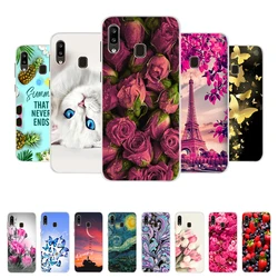 Case For Samsung Galaxy A30 Phone Case Samsung A30 Bumper Silicon Soft TPU Cover For Samsung A20 A 30 SM-A305F A305F Flower Case