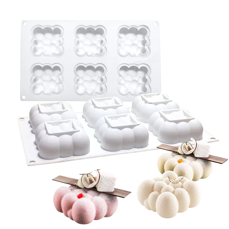 

3D 6-Cavity Cloud Silicone Cake Mold Mousse Chocolate Sponge Moulds Pans Cake Decorating Baking Tools accessories Moule