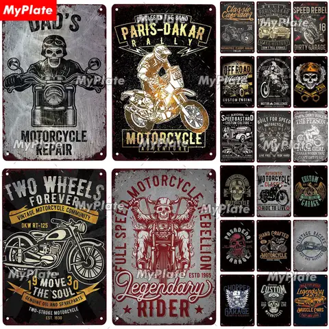 Speed Motorcycle Metal Sign Vintage Plaque Tin Sign Wall Decor For Garage Club Plate Crafts Ride Biker Poster Hot Rod