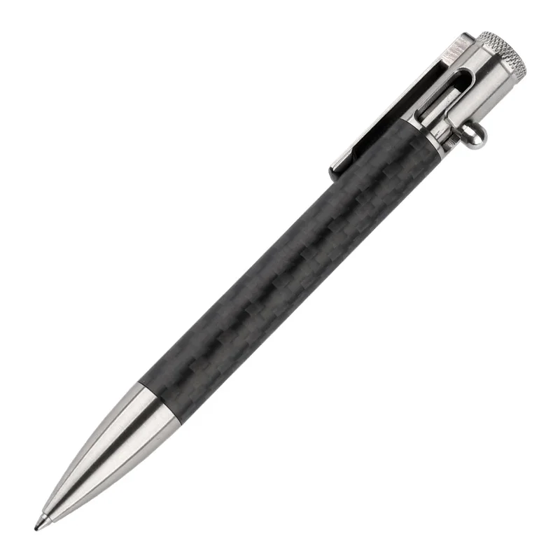 Tactical Bolt Portable EDC Carbon Fiber Sign Pen Metal Business High-end Men's Tactical Pen