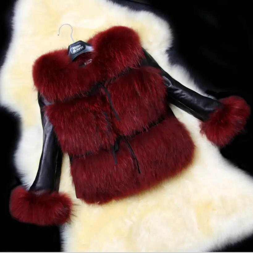 

Fashion Autumn Winter Coat Warm Women Faux Fox Fur Vest High-Grade Jacket Colete
