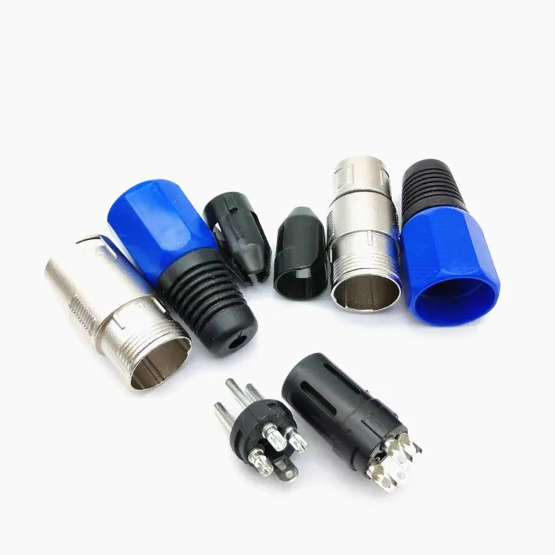 Woesale-adaptador XLR de metal de 3 pines, adaptador de Audio hembra/macho de alta calidad, 3 pines, enchufe conector de micrófono, 1 Uds.