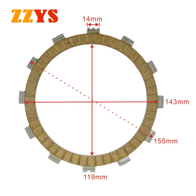 Motorcycle Clutch Friction Disc Plate Kit For Aprilia 650 Pegaso Factory 2007-2010 650 Pegaso Trail 650 Pegaso Strada 2005-2009