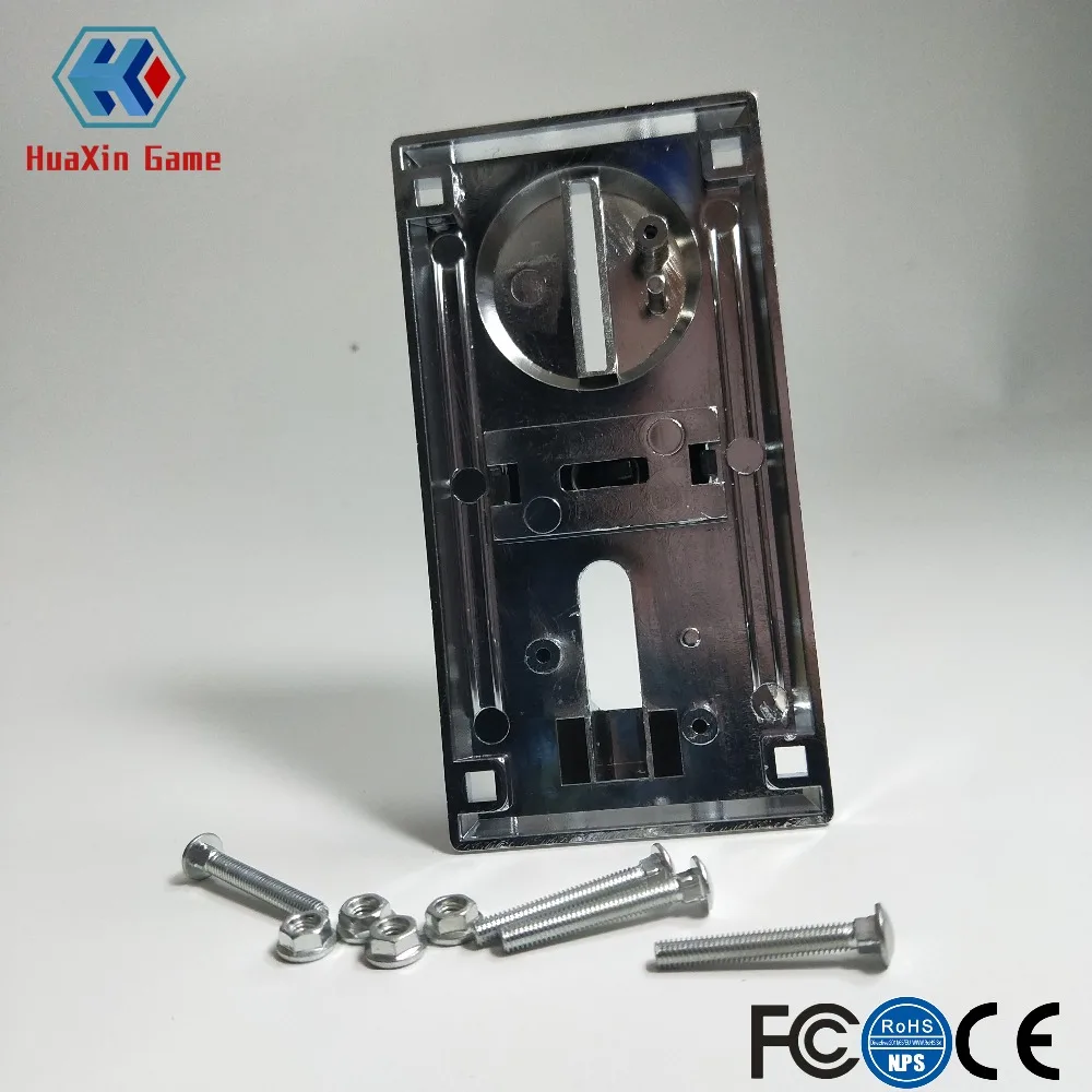 Coin Acceptor Mask Front Plate for Arcade Video Games Vending Machine Part, 6 Kinds Different Coins Selector Acceptor