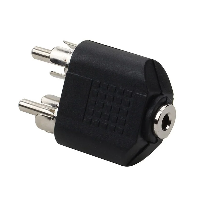 1 stücke 3,5mm AUX Weibliche Zu 2 RCA Stecker Audio Stereo Jack Kopfhörer Adapter Splitter Stecker Universal Jack Kopfhörer adapter