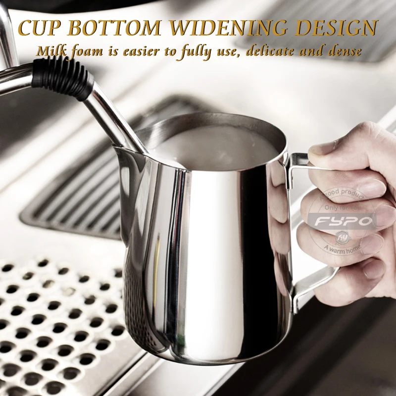 150-2000ml Stainless Steel Milk Jug Frothing Pitcher Cup Espresso Coffee Jug Barista Craft Cappuccino Milk Frothing Cream Cup