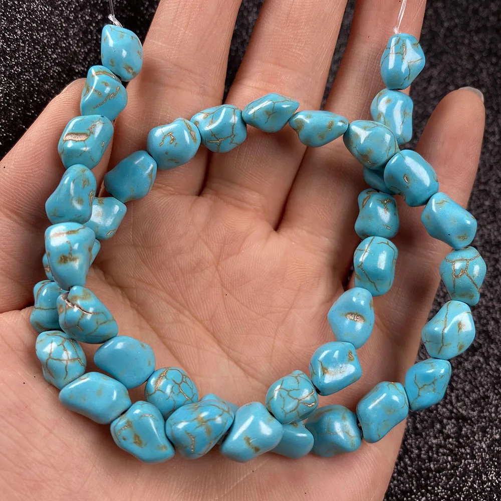 Stone Beads blue Turquoises irregular Loose isolation Beads Semi-Finished For jewelry making DIY necklace bracelet accessories