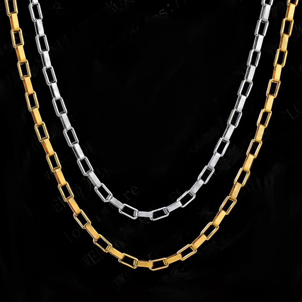 1 Stück Edelstahl-Kettenhalskette, Breite 1,5/2/2,5/3/4 mm, lange Gliederkette für Männer und Frauen, DIY-Schmuckzubehör. – Detail 2