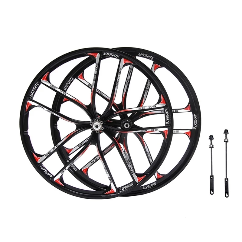 26Inch 27.5Inch Wheel Cassette Mountain Bike Magnesium Alloy 10 Spokes Wheelset Bicycle MTB Disc Brake Cycling Parts 8/9/10